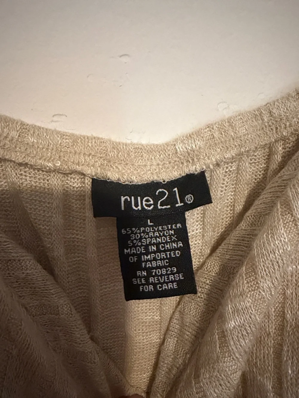 rue21 Beige Crochet Lace Trim Cami Top – Boho Coquette Tank 🤍 - Picture 2 of 4